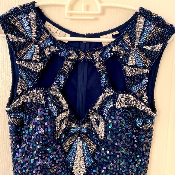 Scala Blue Sparkly Dress - Picture 4 of 5